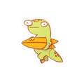 Surf Gecko Sticker
