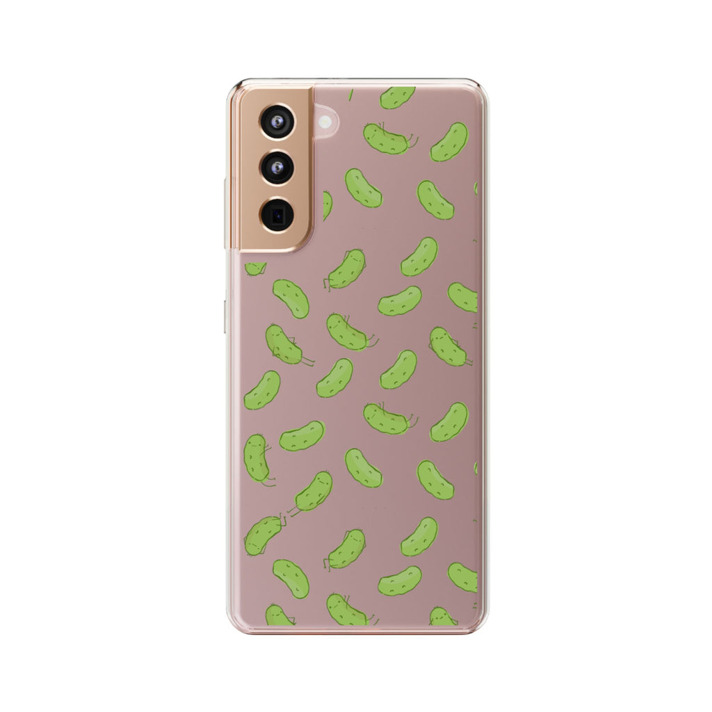 Pickle Pattern Clear Phone Case