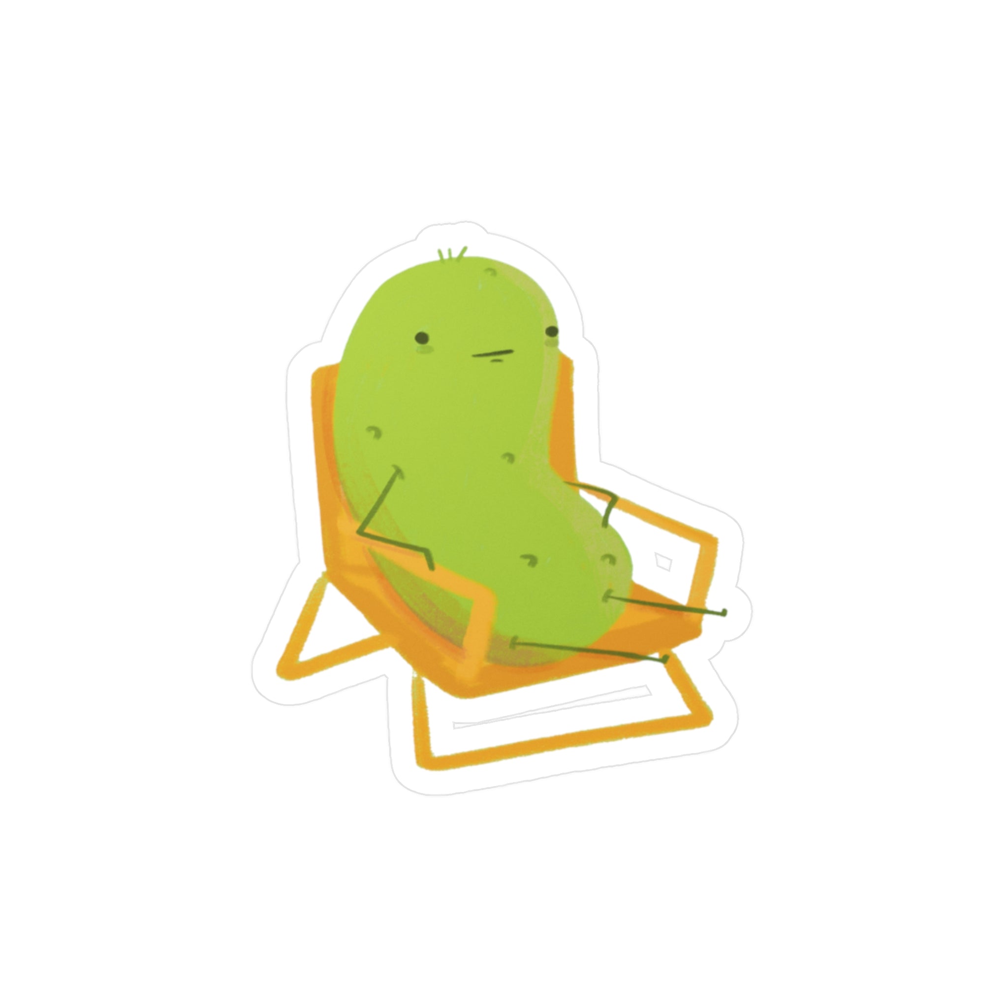 Pickle in chair Sticker