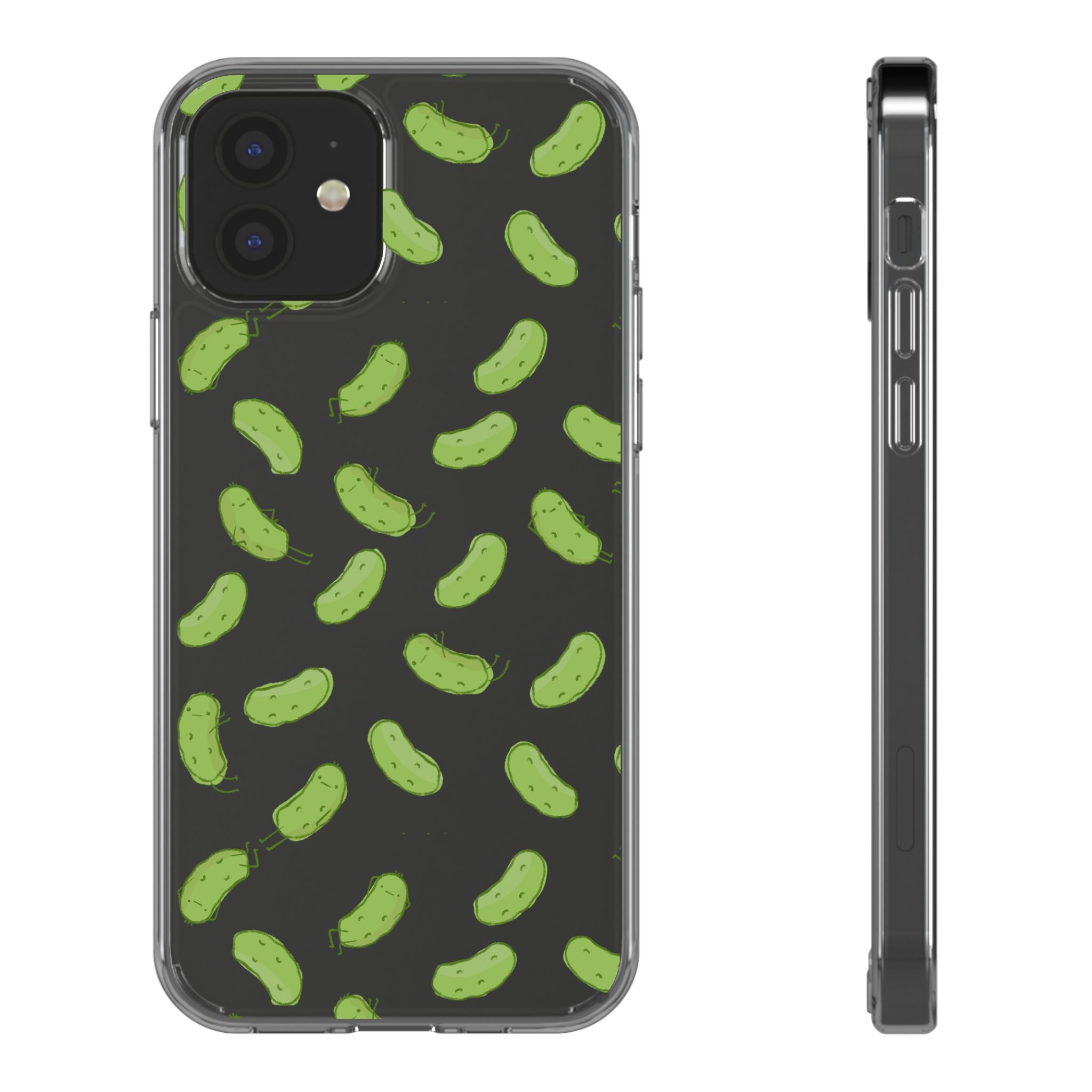 Pickle Pattern Clear Phone Case