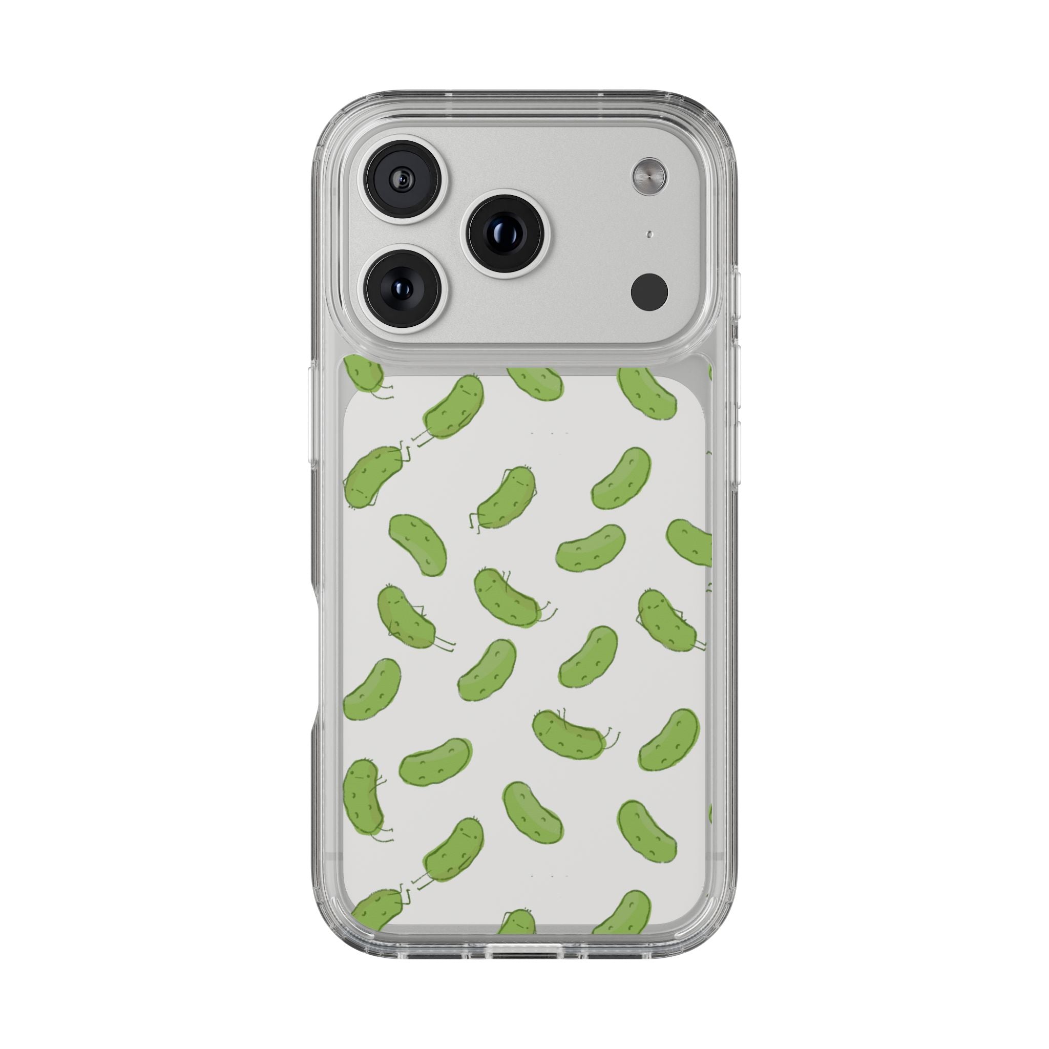 Pickle Pattern Clear Phone Case