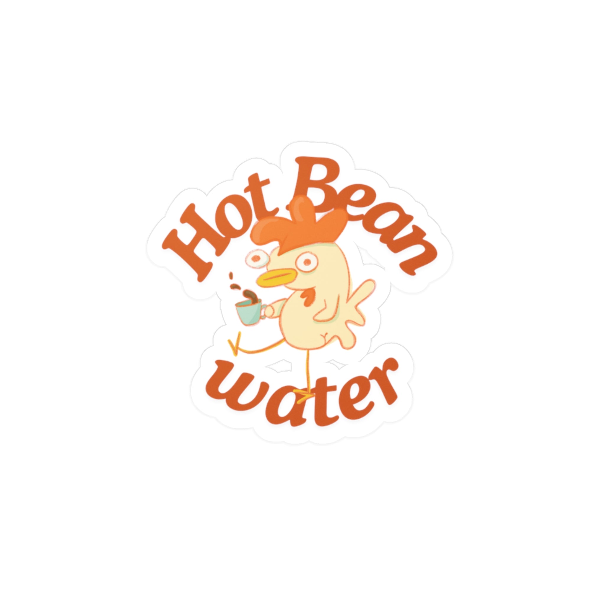 Hot Bean Water coffee Sticker