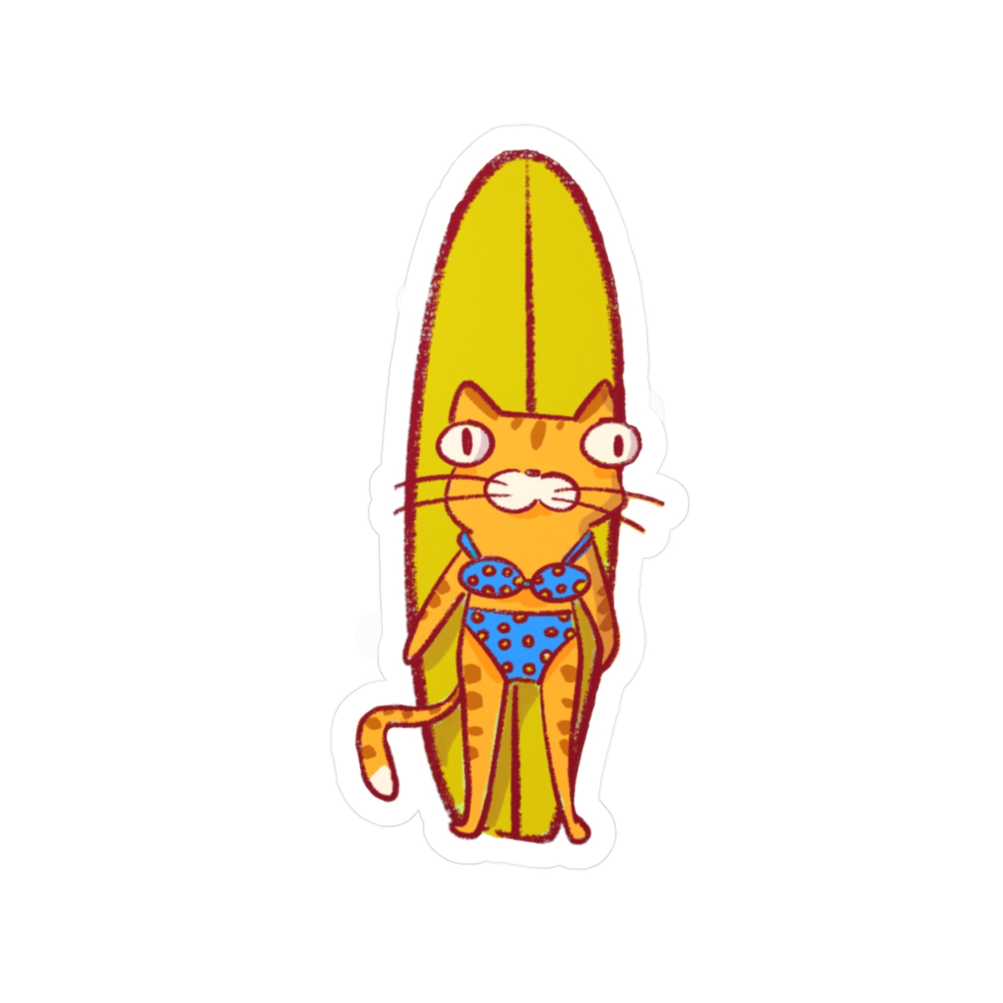 Surf Kitty Sticker