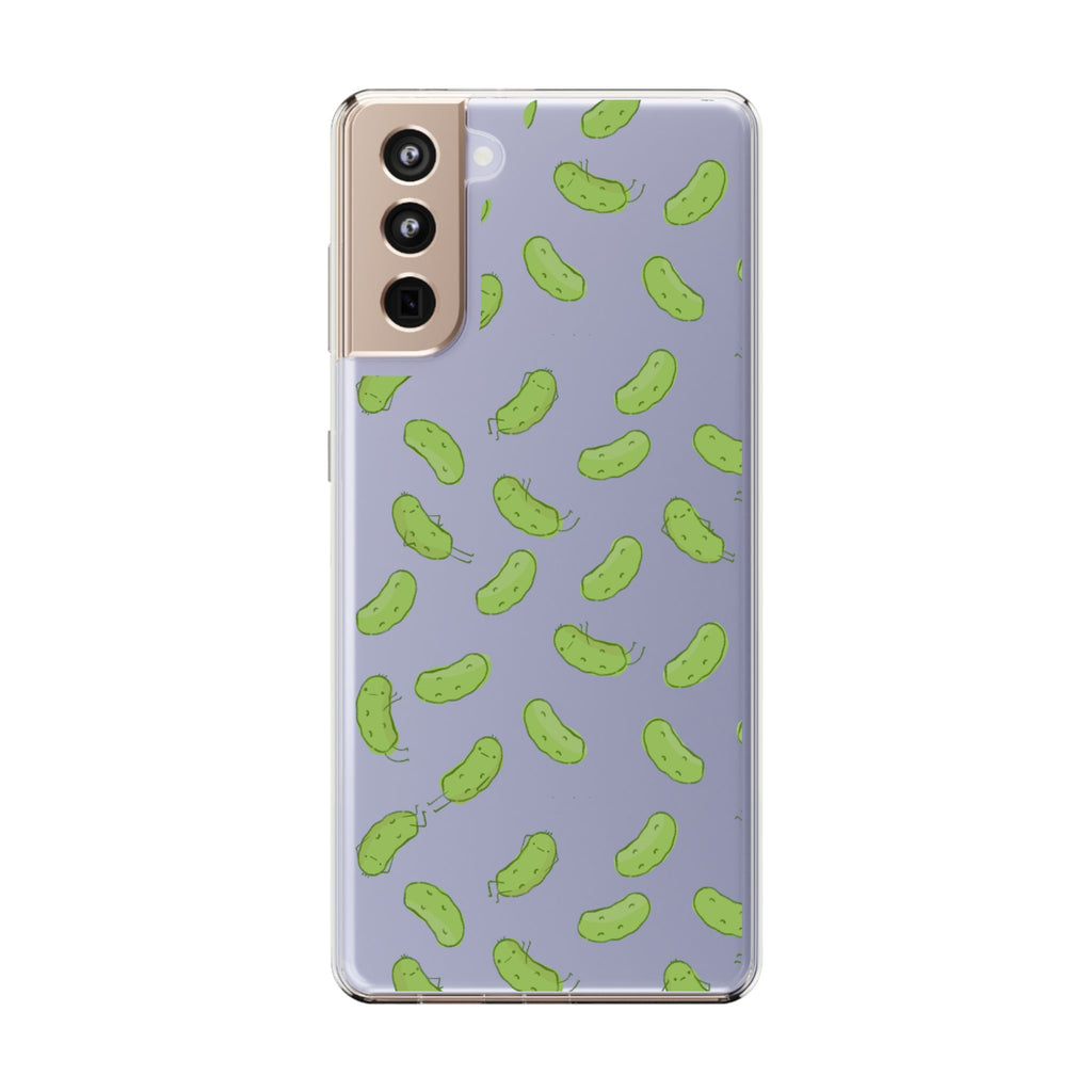 Pickle Pattern Clear Phone Case