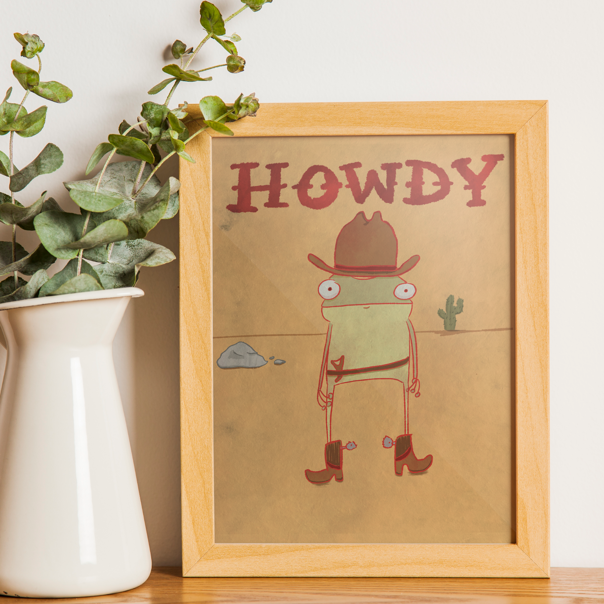 Howdy Frog Print
