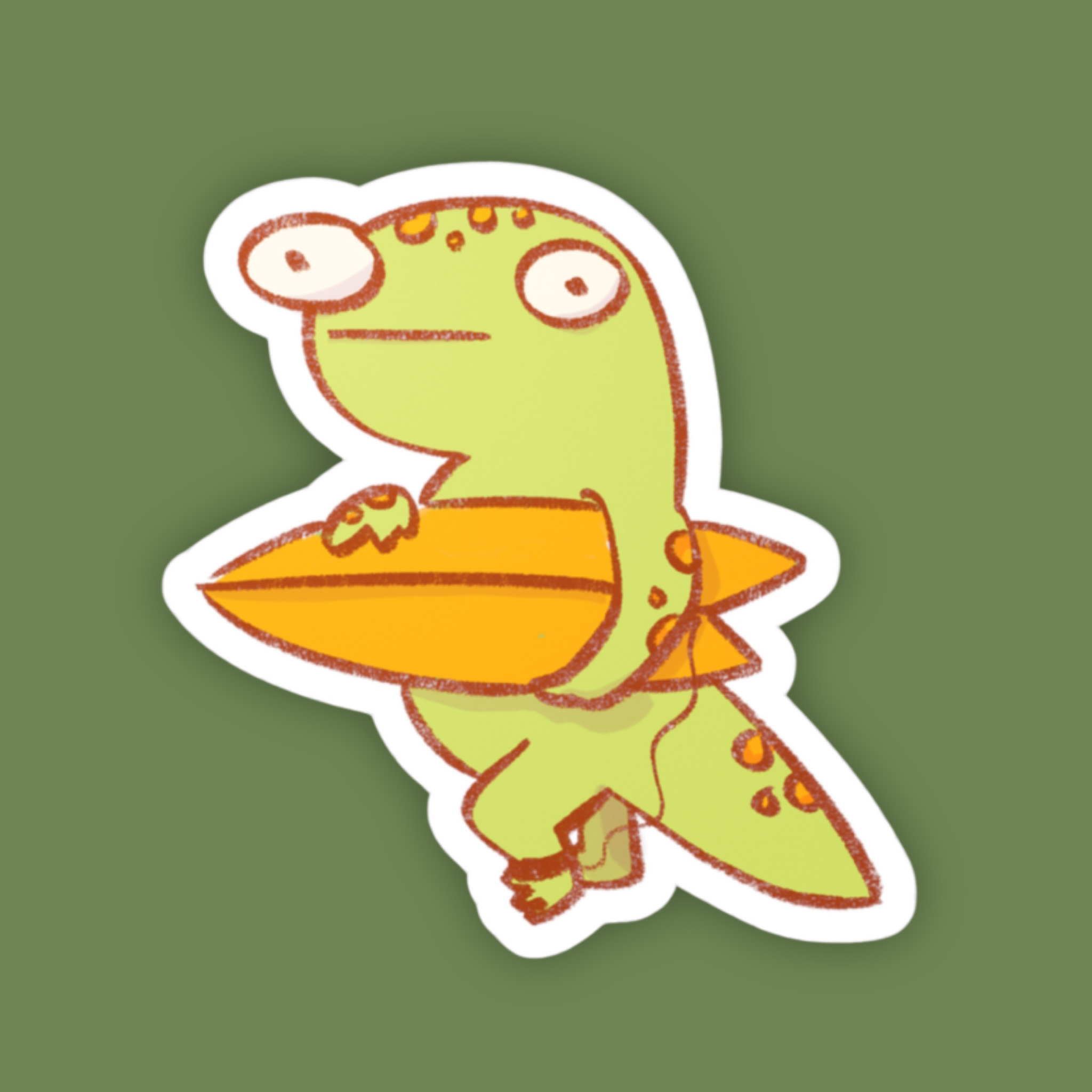 Surf Gecko Sticker