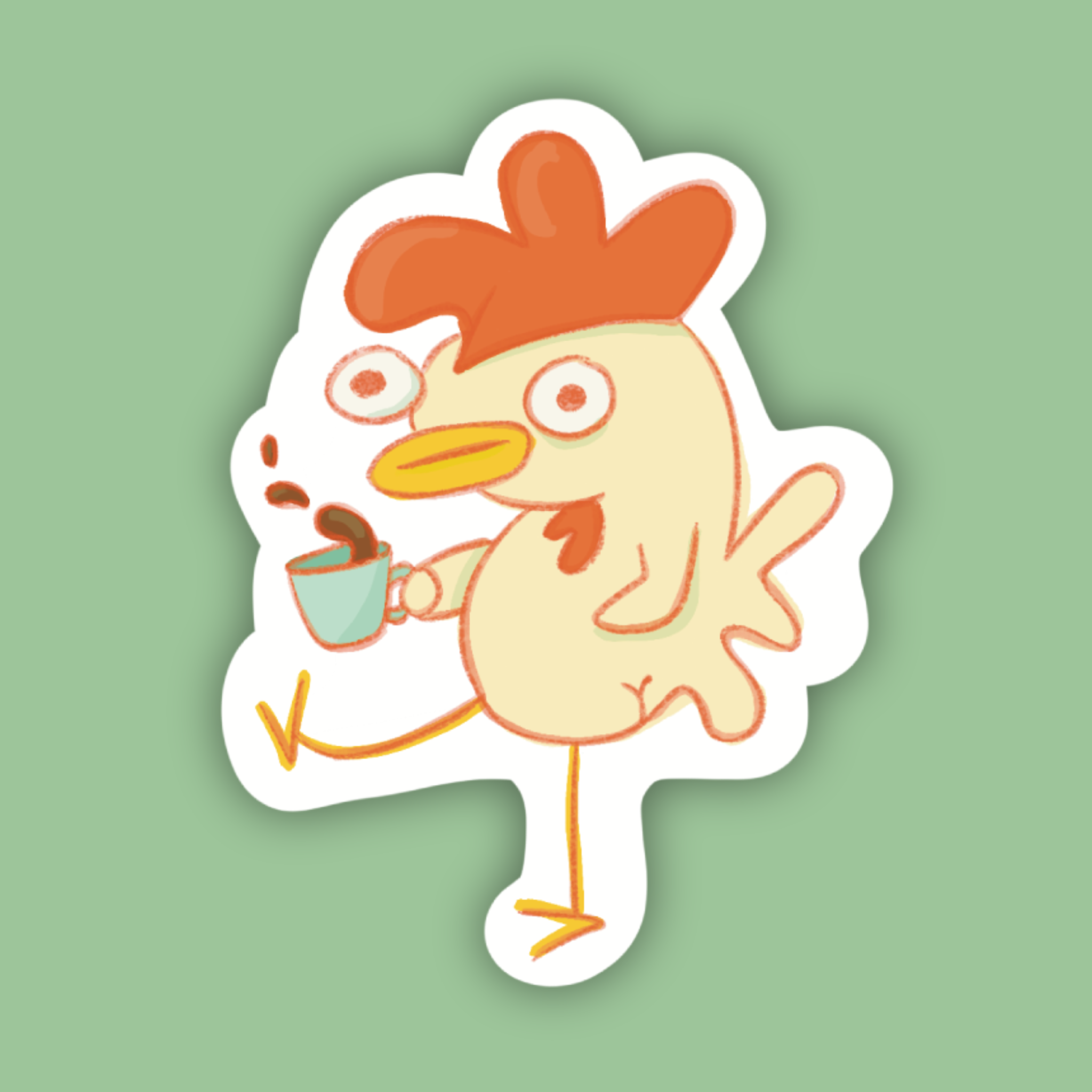 Hot Bean Water Chicken Sticker