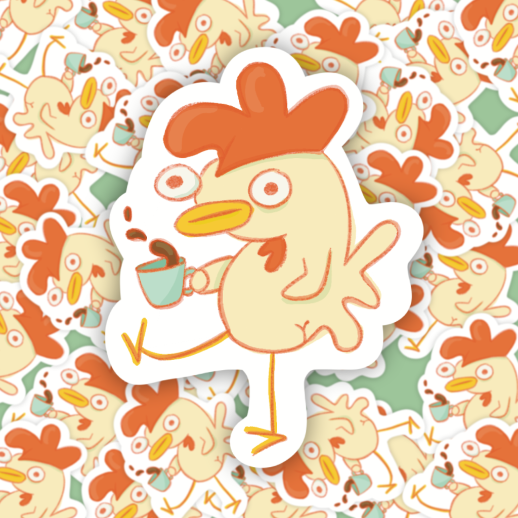 Hot Bean Water Chicken Sticker