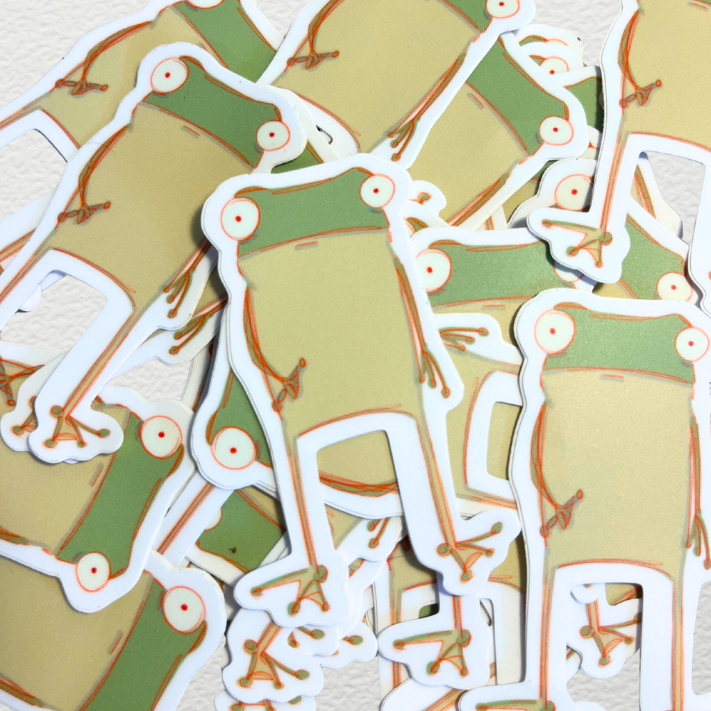 Shaka Frog Sticker