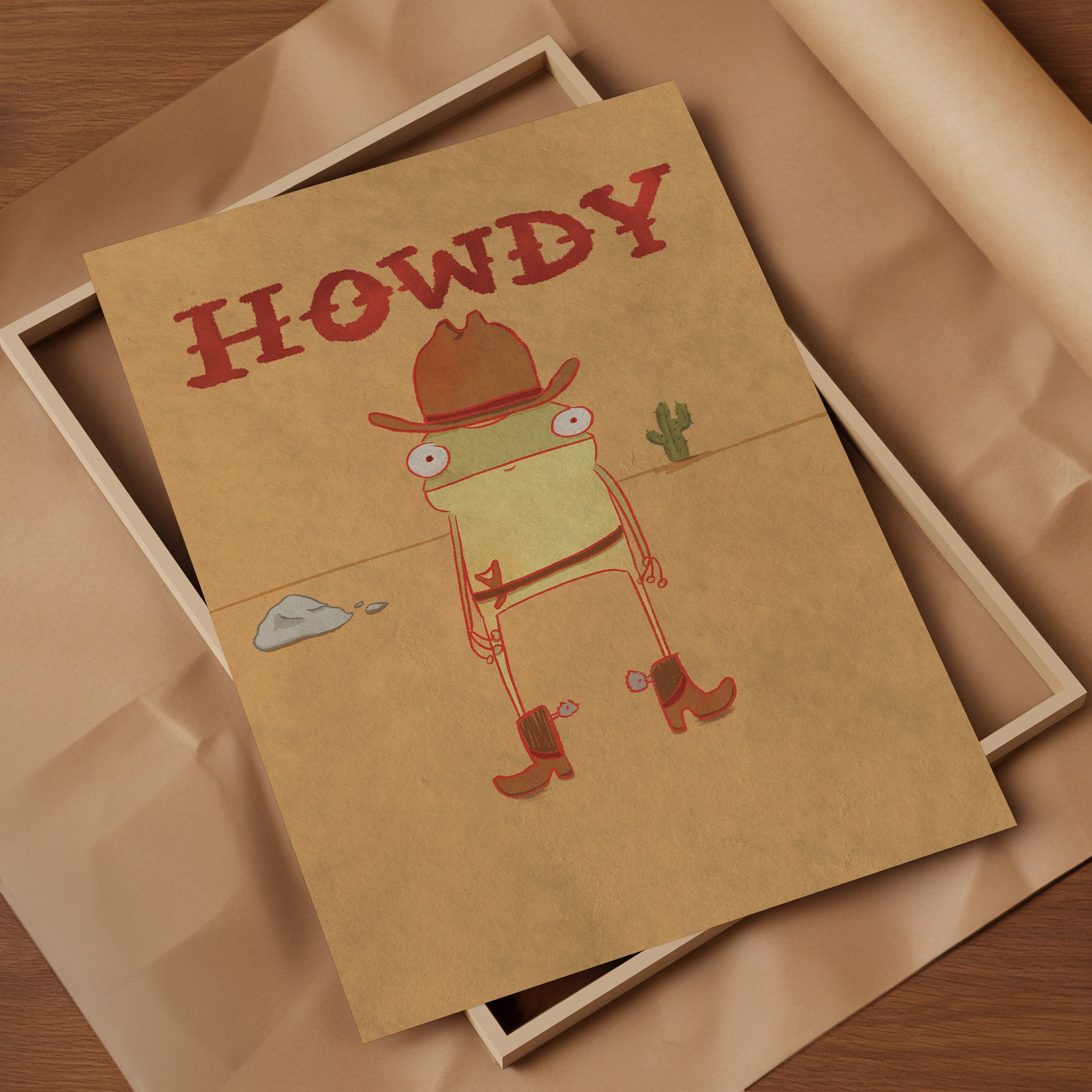 Howdy Frog Print