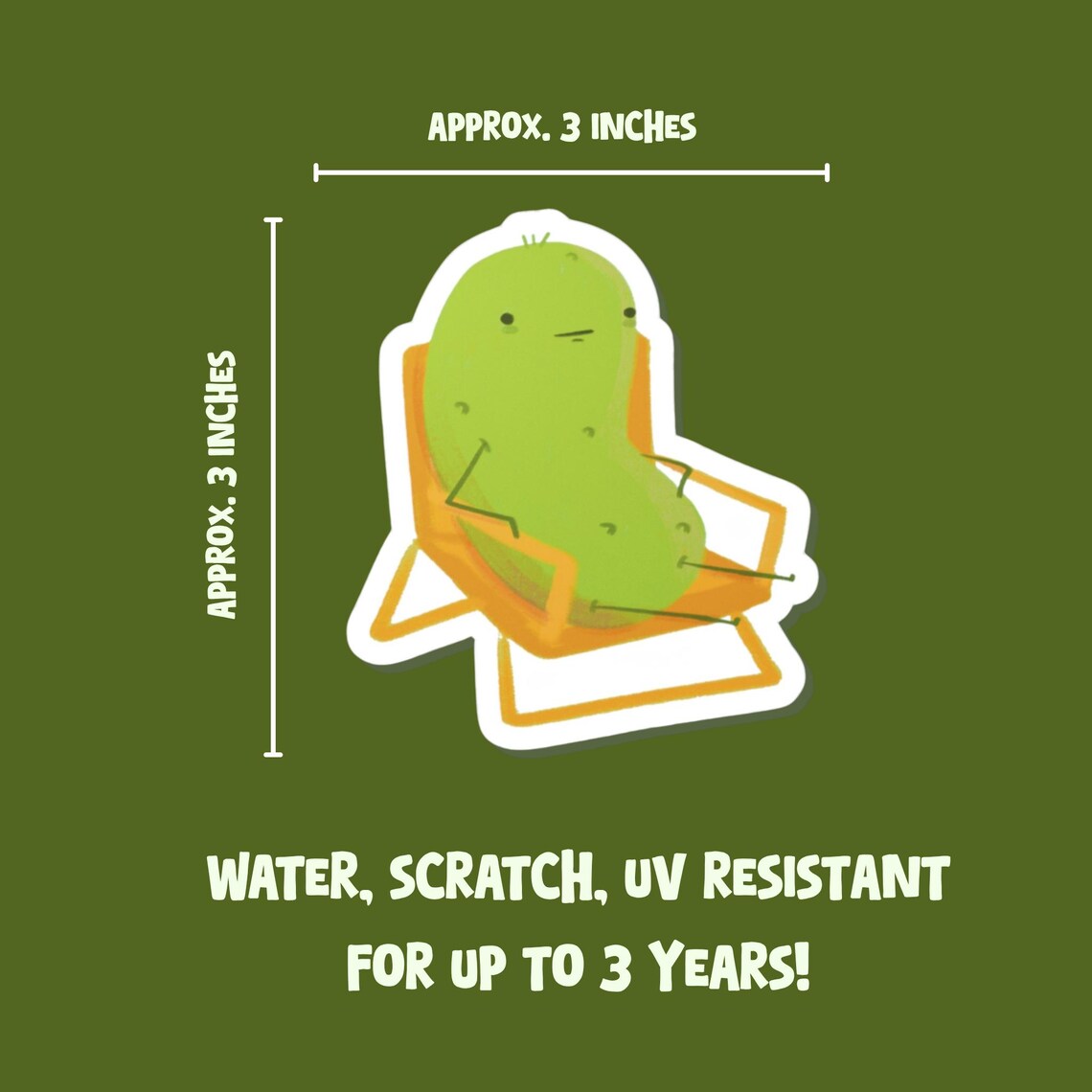 Pickle in chair Sticker
