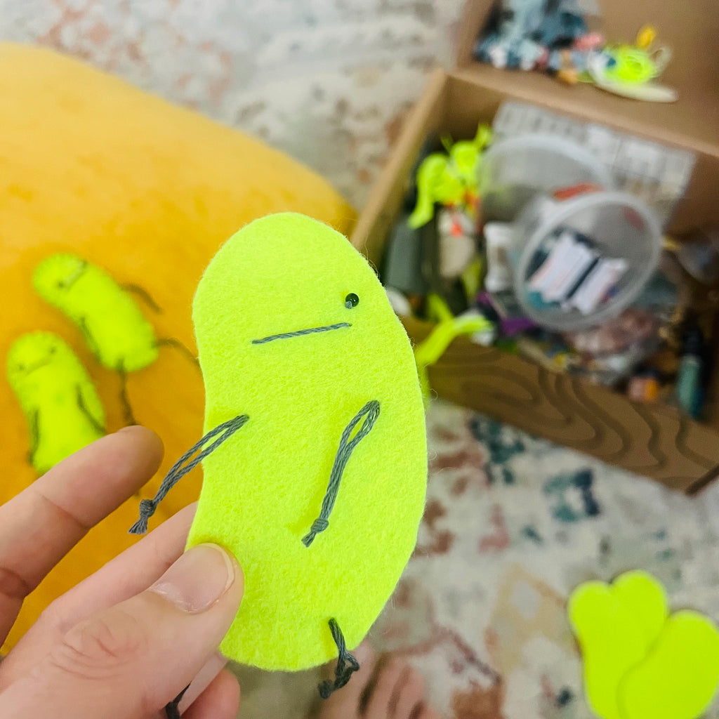 Handmade Mini Pickle Plushie