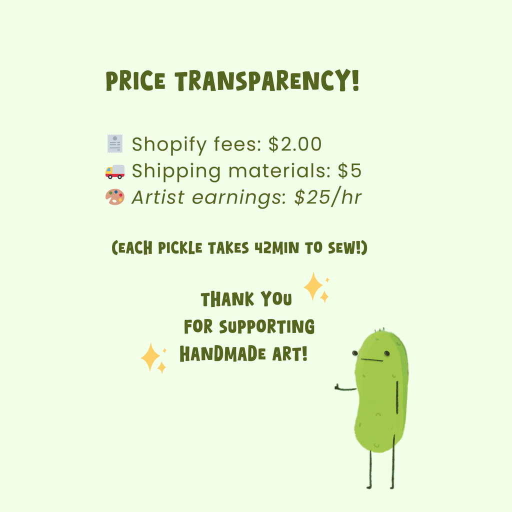 Handmade Mini Pickle Plushie